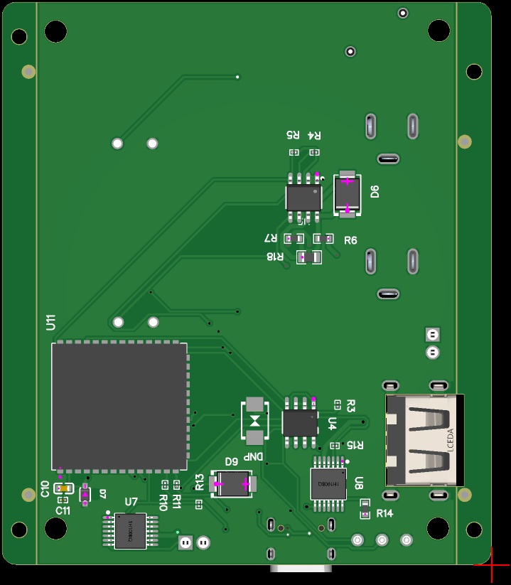 Sankhya Intelligence Carrier Board v4 — back PCB photo showing DOIT ESPS3-32E-N16R8 ESP32-S3 module installed